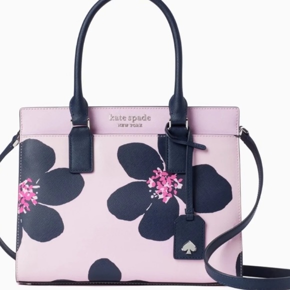 Kate Spade Cameron Grand Flora Medium Satchel Pink - Picture 2 of 6